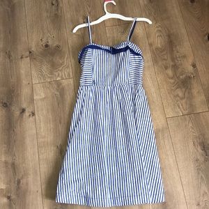 Blue and white striped sailors dress